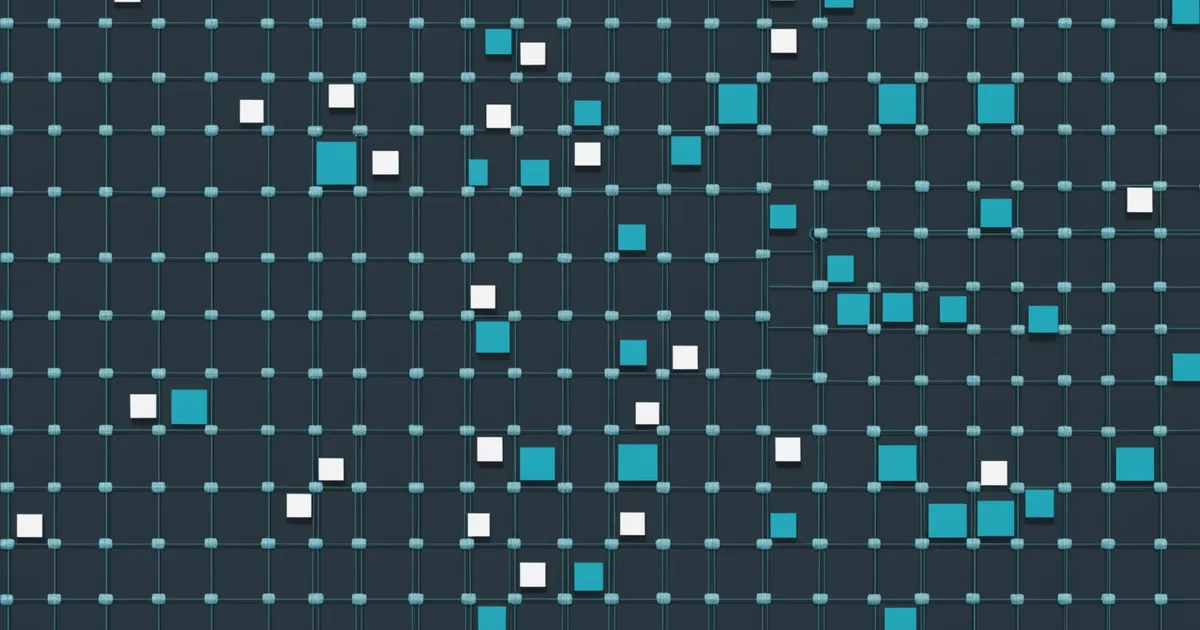 Data table transforming into a map visualization, showing rows becoming map pins